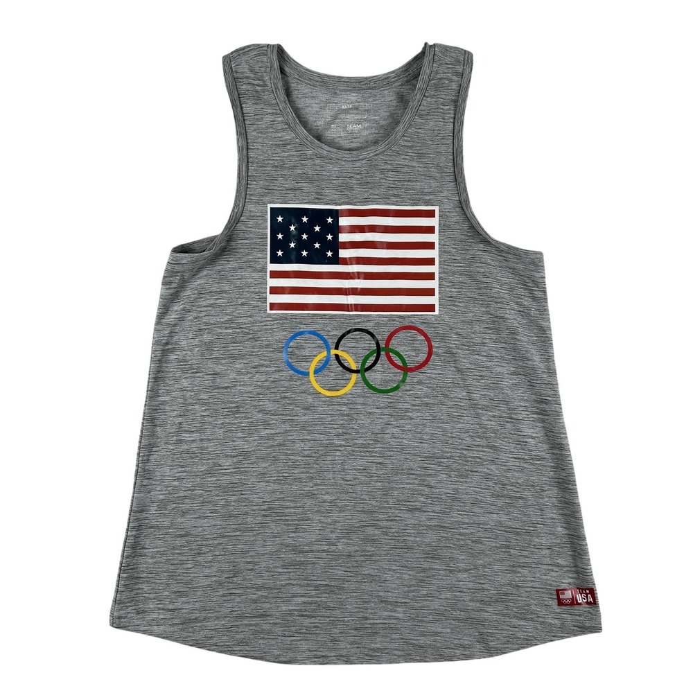 USA Olympics Shirt Womens XS Gray Tank Top Tokyo 2020 Team USA Team Apparel